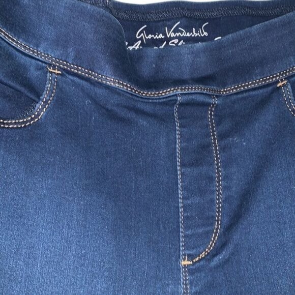 Gloria Vanderbilt Amanda Classic Tapered Jeans Size 12 Average Fit Dark Blue Str - Picture 5 of 12